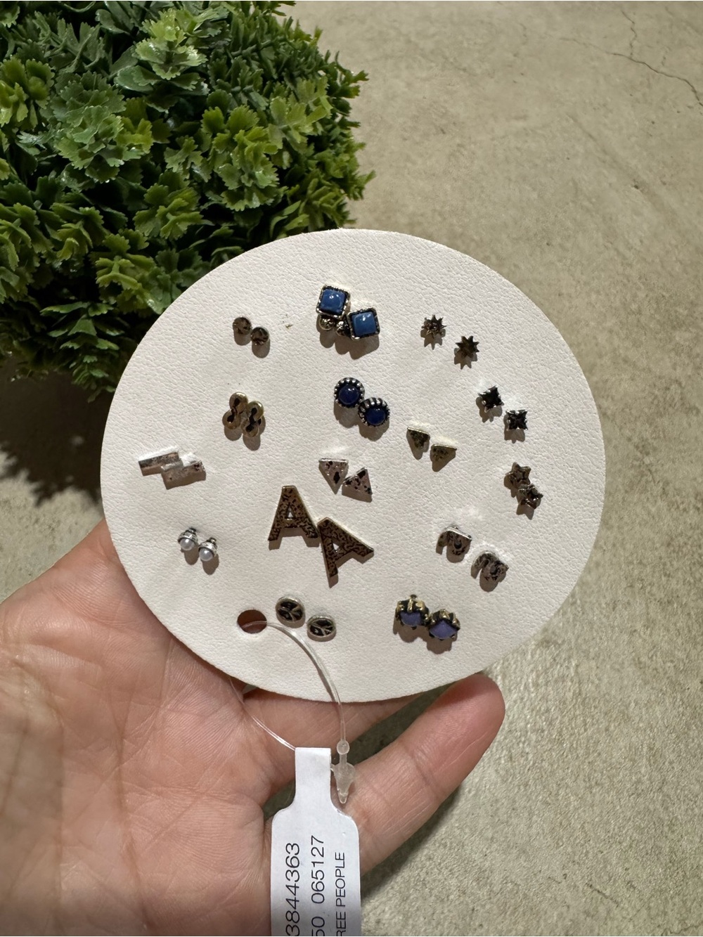 NWT 15‎ Earrings Lot Blue Brass Dainty Studs Simple Minimal